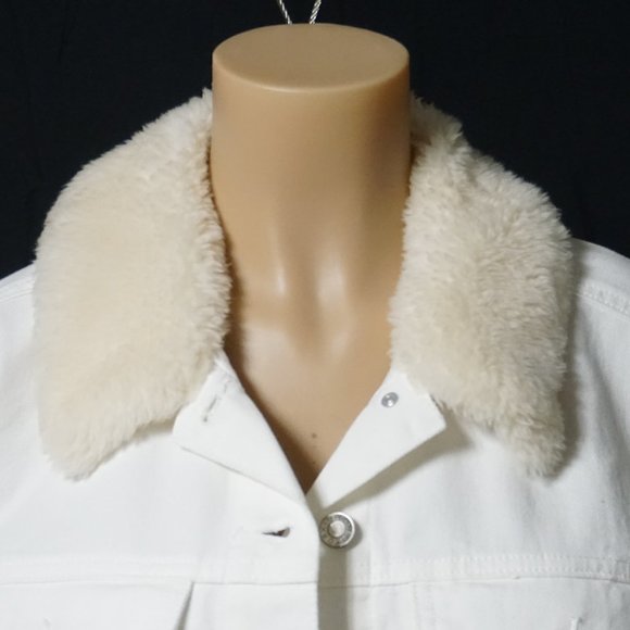 OAT NYC WHITE DENIM JACKET NWT NEW - Picture 2 of 3